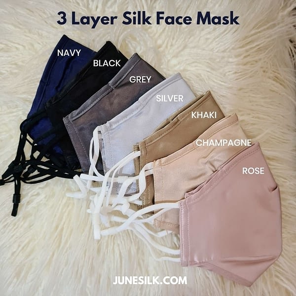 3 Layer Mulberry Silk Face Mask