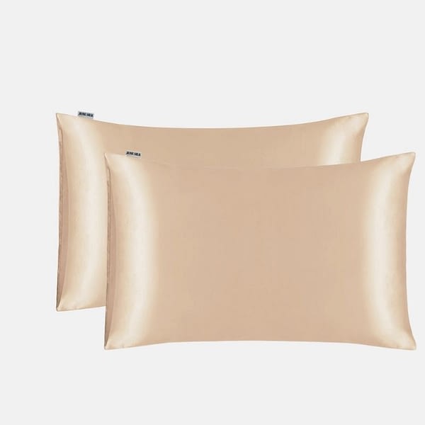 Nude Champagne Silk Pillowcase Twin Pack