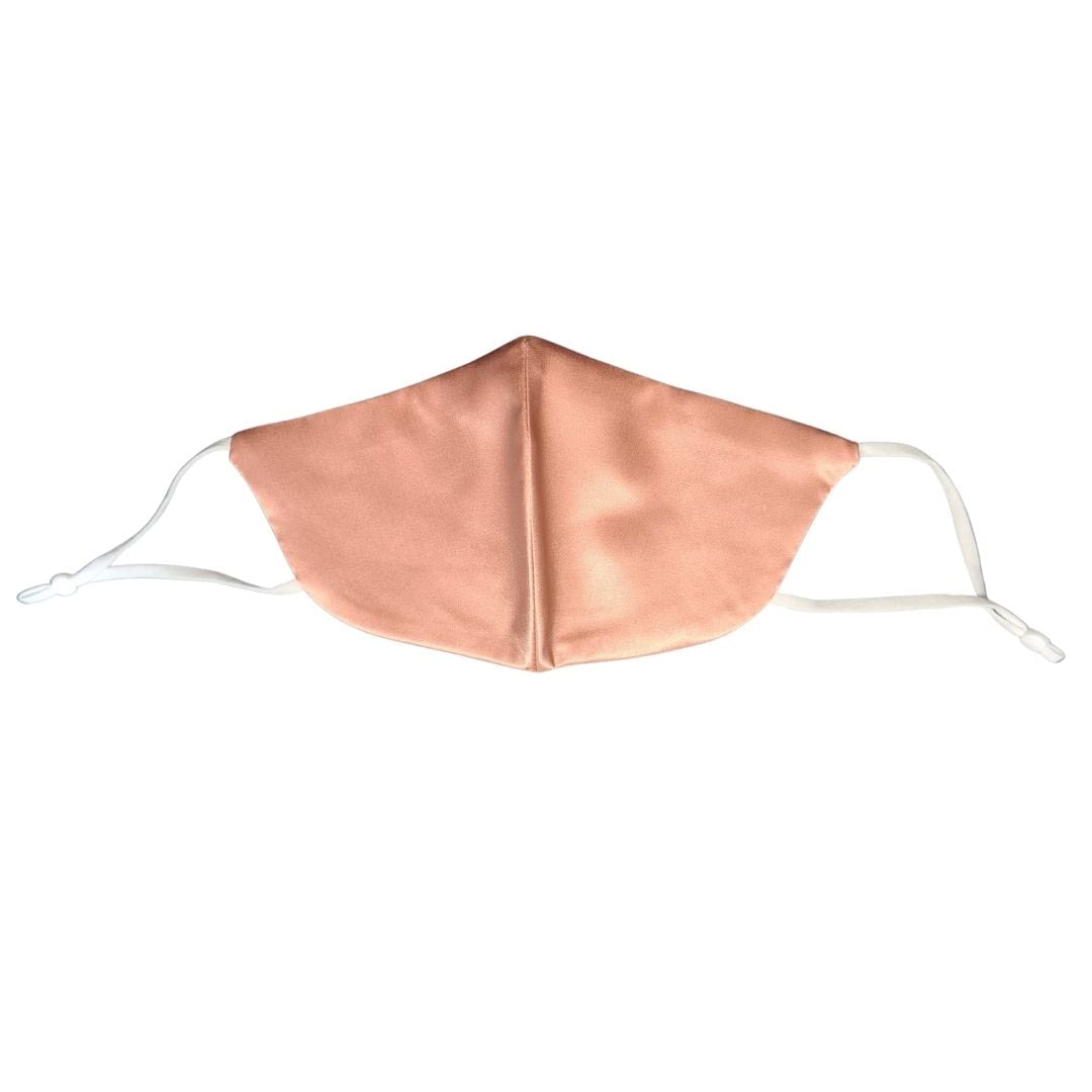 4 Layer Premium Mulberry Silk Face Mask - Rose Gold | June Silk