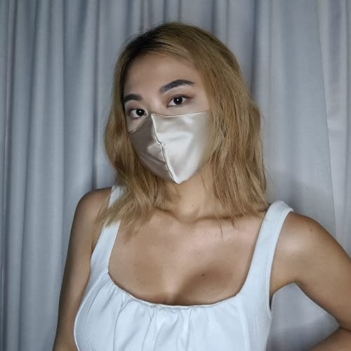 June The Six Champagne Silk Face Mask