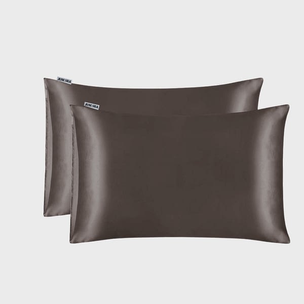 Charcoal Grey Silk Pillowcase
